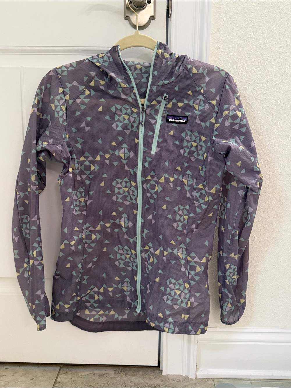 Patagonia Purple Geometric Hooded Jacket